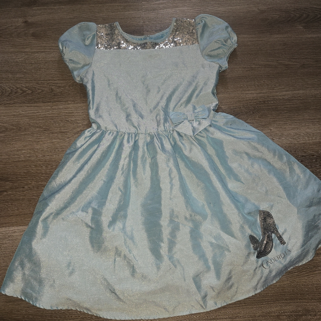 Disney Light Blue Cinderella Dress With Silver Sequin Accents